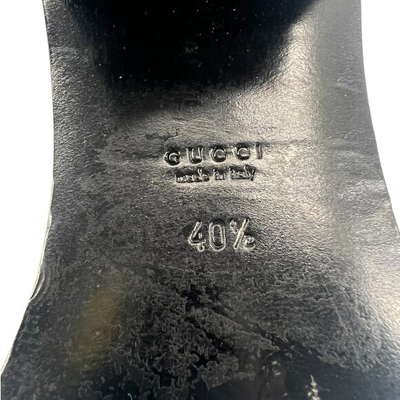 Gucci Soho Black Suede Over-The-Knee Boots GG Logo Size 40.5 / US 10.5 - Picture 15 of 16